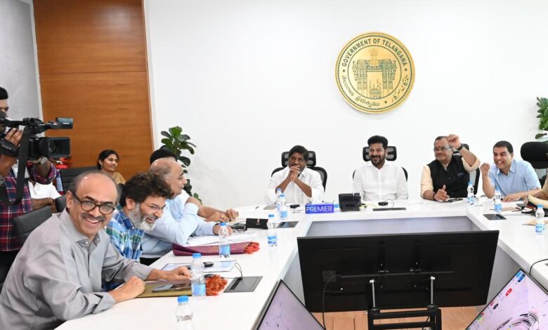Actors, directors and producers from Telugu film industry meet Telangana CM Revanth Reddy