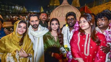 Baby John actors Varun Dhawan, Keerthy Suresh, Wamiqa Gabbi and others perform Bhasma Aarti at Mahakal Temple in Ujjain : Bollywood News - Bollywood Hungama