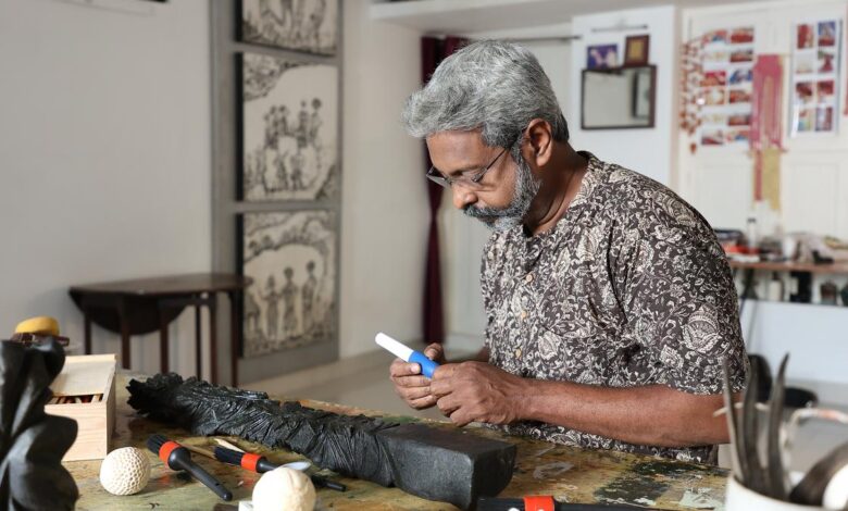 Chennai | Sculptor Jacob Jebaraj uses granite to explore the movement of water and soil