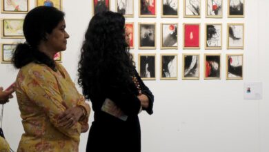 Watercolour postcard paintings by 32 Indian artists on show at Prussian Blue Art Hub in Kochi