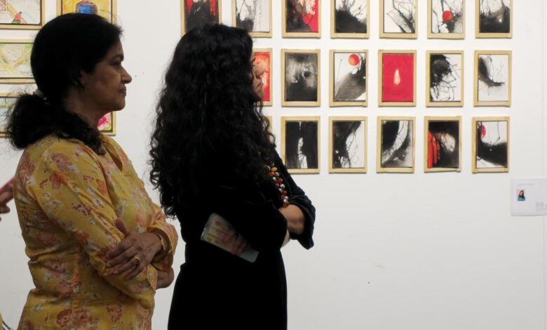 Watercolour postcard paintings by 32 Indian artists on show at Prussian Blue Art Hub in Kochi