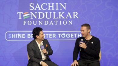 Coldplay singer Chris Martin attends five year anniversary celebration of Sachin Tendulkar Foundation