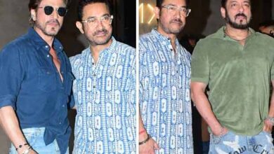 Shah Rukh Khan, Aamir Khan, and Salman Khan reunite at Loveyapa screening; heartwarming moments steal the show, watch videos : Bollywood News - Bollywood Hungama