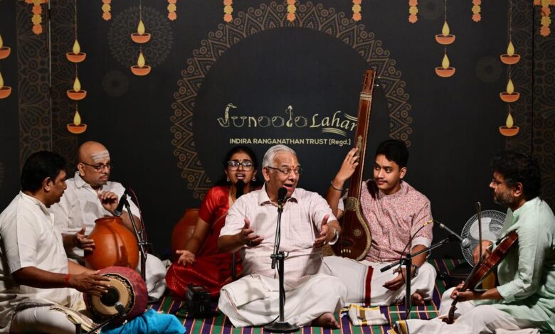 Veteran Carnatic singer Alepey Venkatesan took listeners back in time 