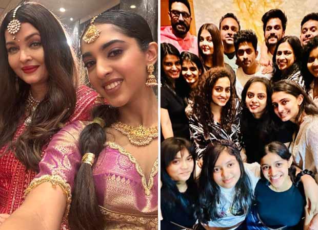 Aishwarya Rai Bachchan attends a family wedding in Pune; Abhishek Bachchan poses with actress in group photo : Bollywood News - Bollywood Hungama