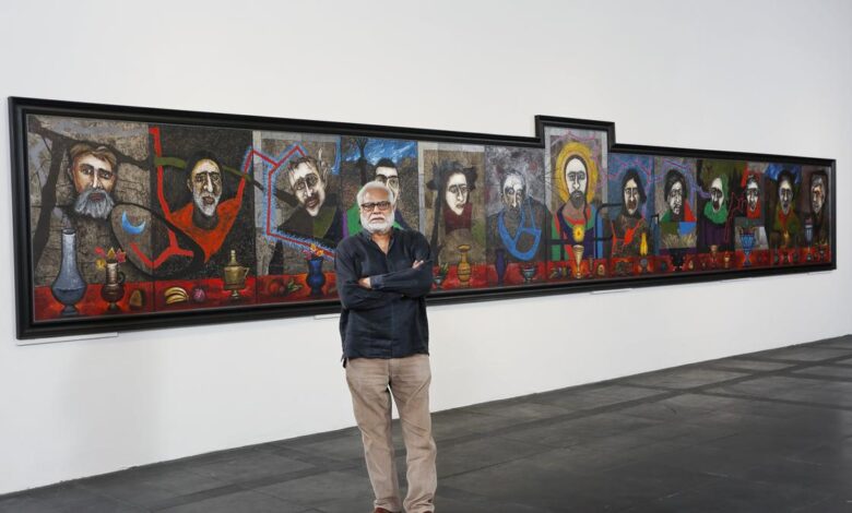 Modernist painter Manu Parekh captures the chaos and harmony of life in his latest works