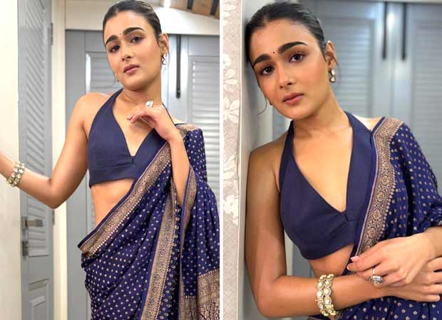 Shalini Pandey exudes elegance in a navy-blue silk saree worth Rs. 17,000 17000 : Bollywood News - Bollywood Hungama