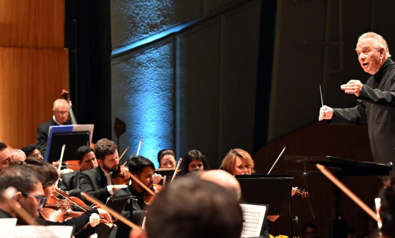 What brought renowned British conductor Sir Mark Elder to India?
