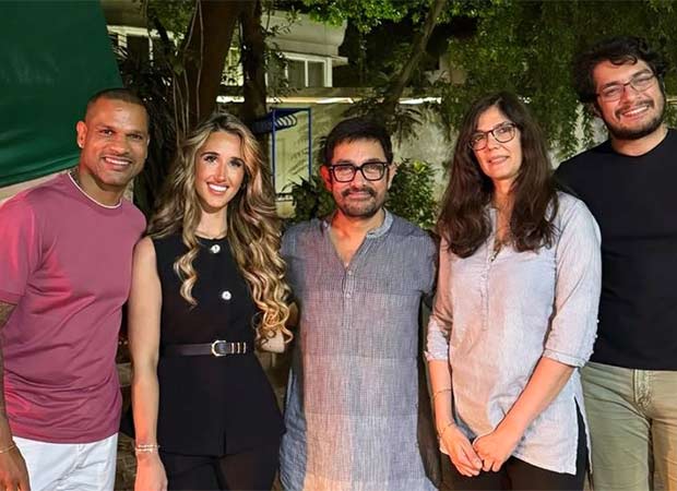 Aamir Khan and Gauri Spratt enjoy evening with Shikhar Dhawan and rumoured girlfriend Sophie Shine : Bollywood News - Bollywood Hungama