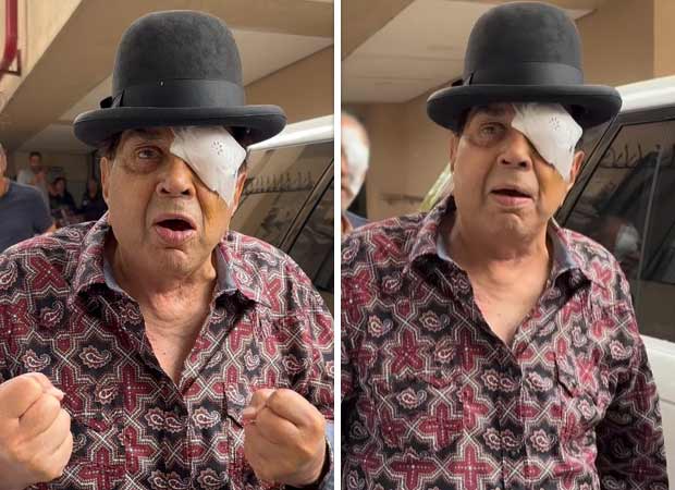 Dharmendra interacts with paparazzi after eye surgery; assures fans of his good health : Bollywood News - Bollywood Hungama